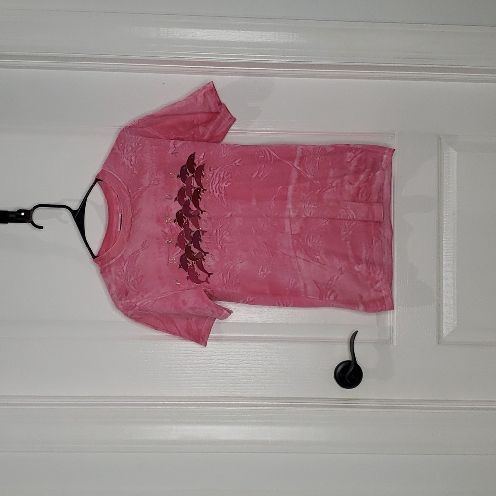 Bermuda Dolphin Pink T-Shirt Vintage 90s/00s Size Small